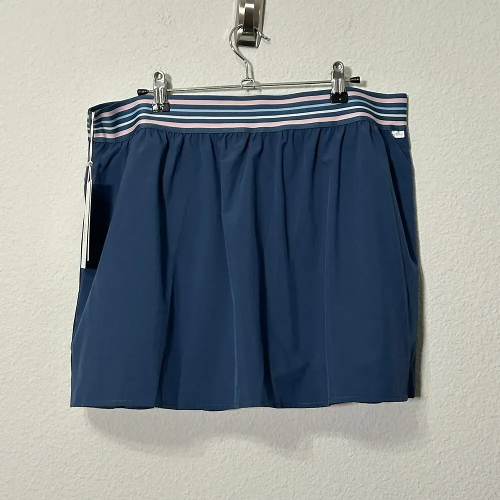 NEW Johnny Was Calme Endurance Pleated Tennis Skirt Blue $98 Size 2XL Curvy